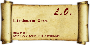 Lindwurm Oros névjegykártya
